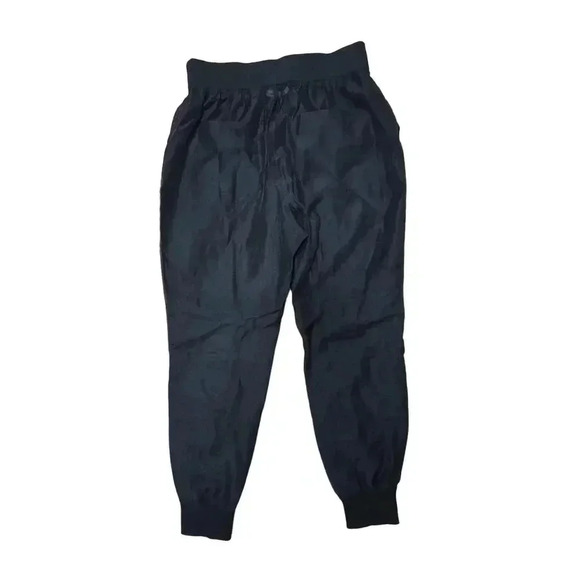 Good American Sheer Mesh Black Joggers Size 2 - Picture 5 of 5